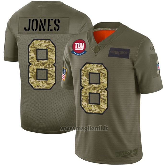 Maglia NFL Limited New York Giants Jones 2019 Salute To Service Verde